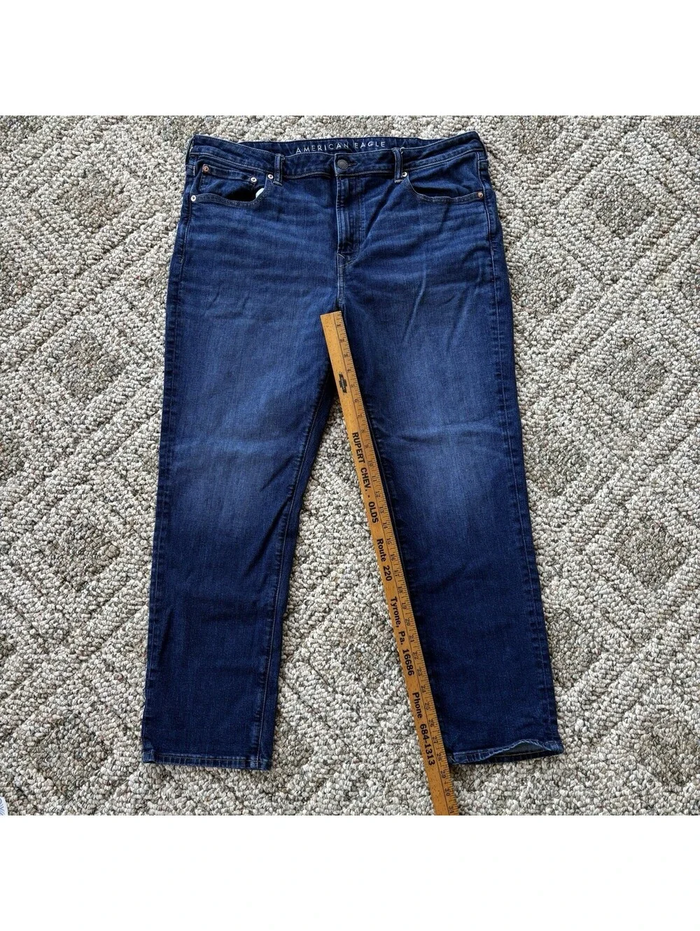 AMERICAN EAGLE Jeans Mens AirFlex 40x32 Medium Washed Blue Denim Slim Straight